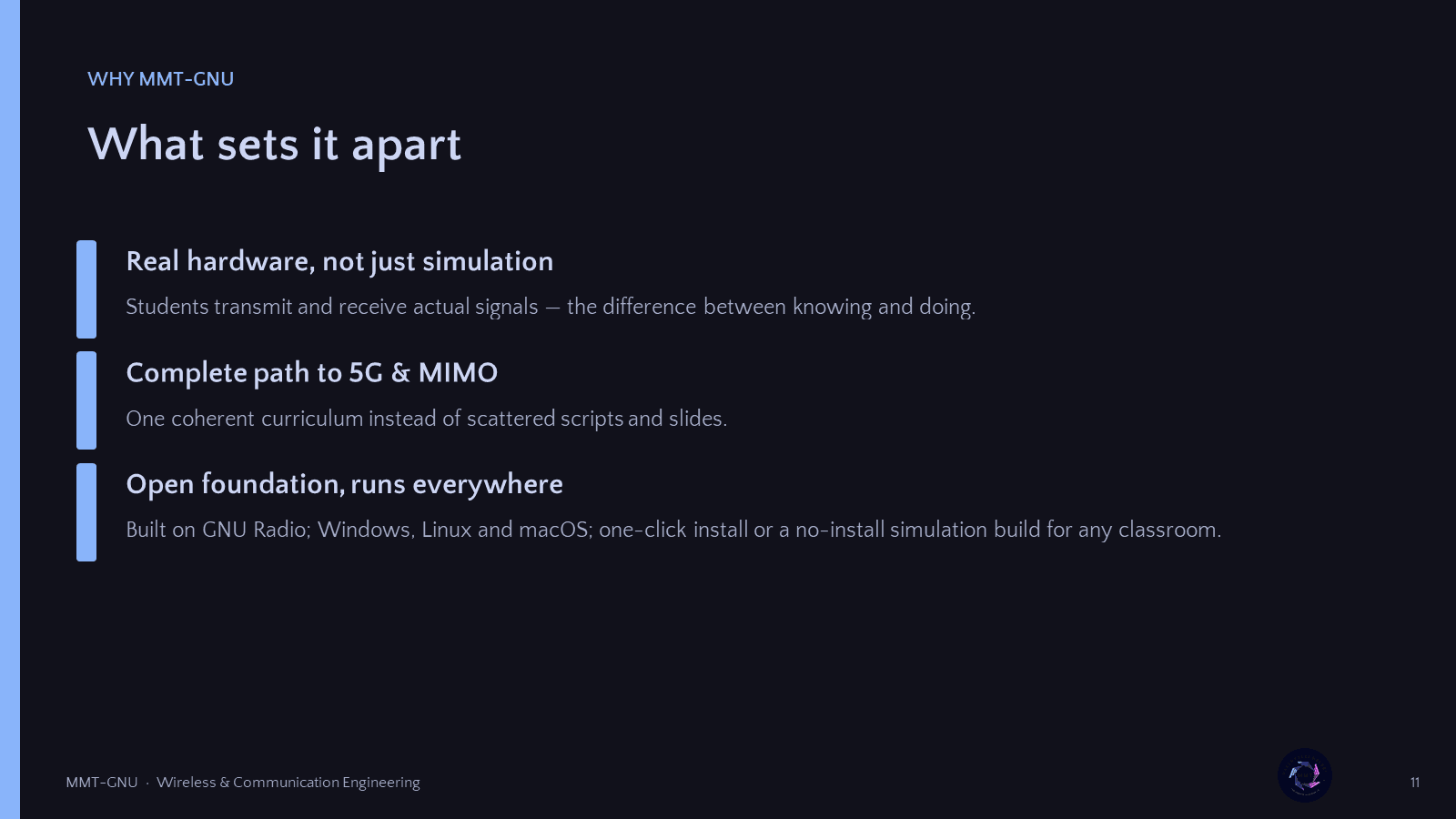 MMT-GNU Kit overview — slide 11 of 12